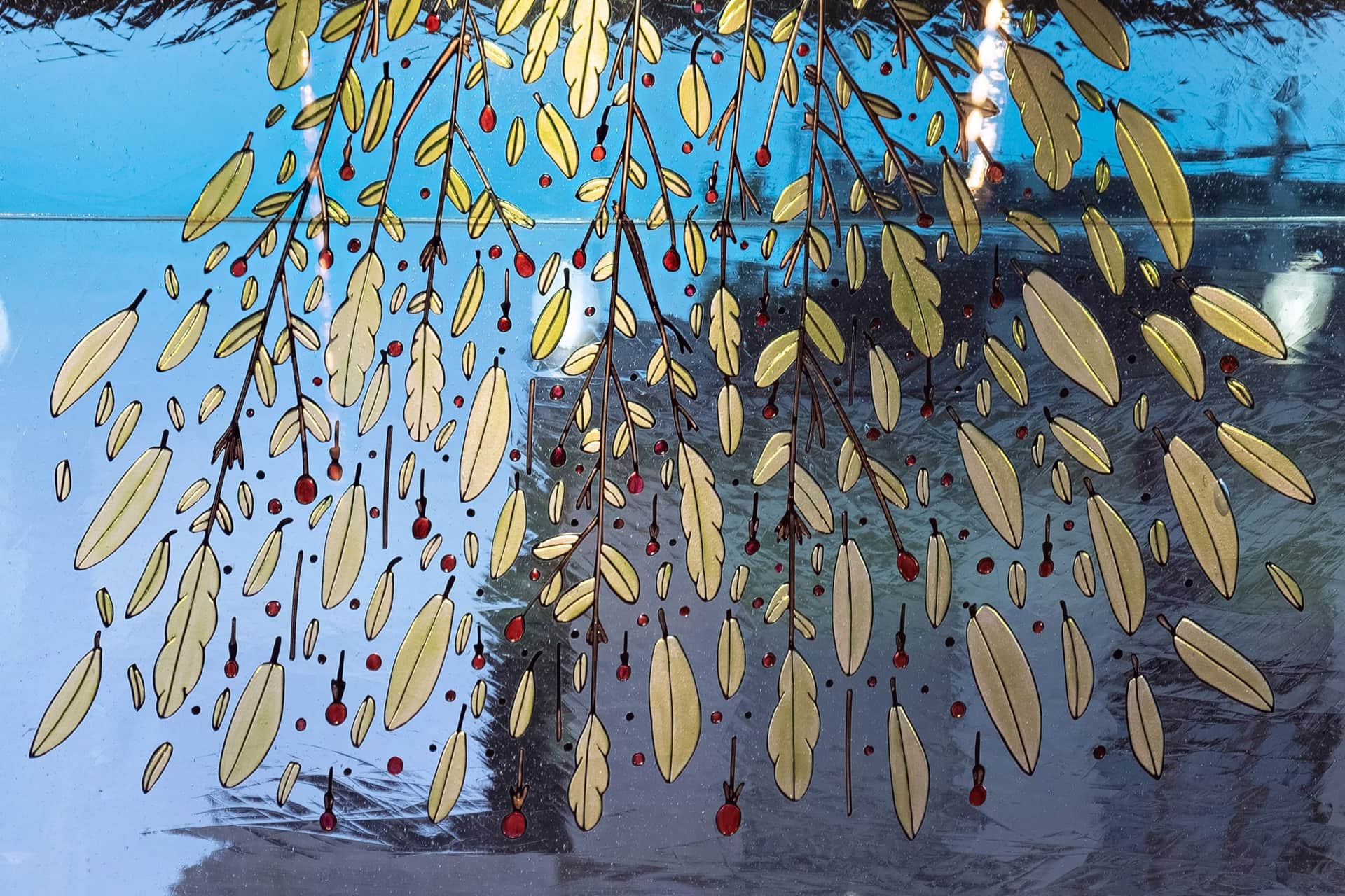 Detail of Qavavau Manumie's artwork Dreams of a Natural World